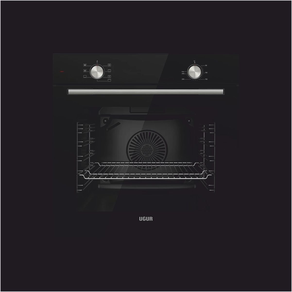 Uğur UAF 608 SCPET Siyah Ankastre Fırın