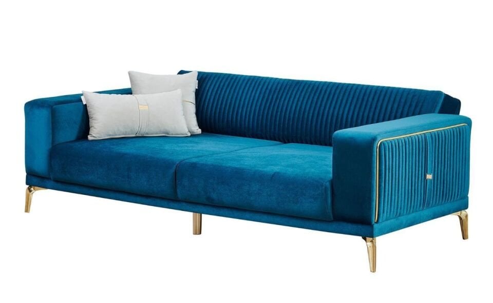 Elegance Koltuk Takımı 3+1+1 L02 Krem/ 3 Lü L14 Lacivert