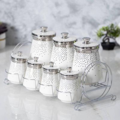 Acar Kaı-06388/4 Fleur Gold Sılver 7 Li Kavanoz Takımı