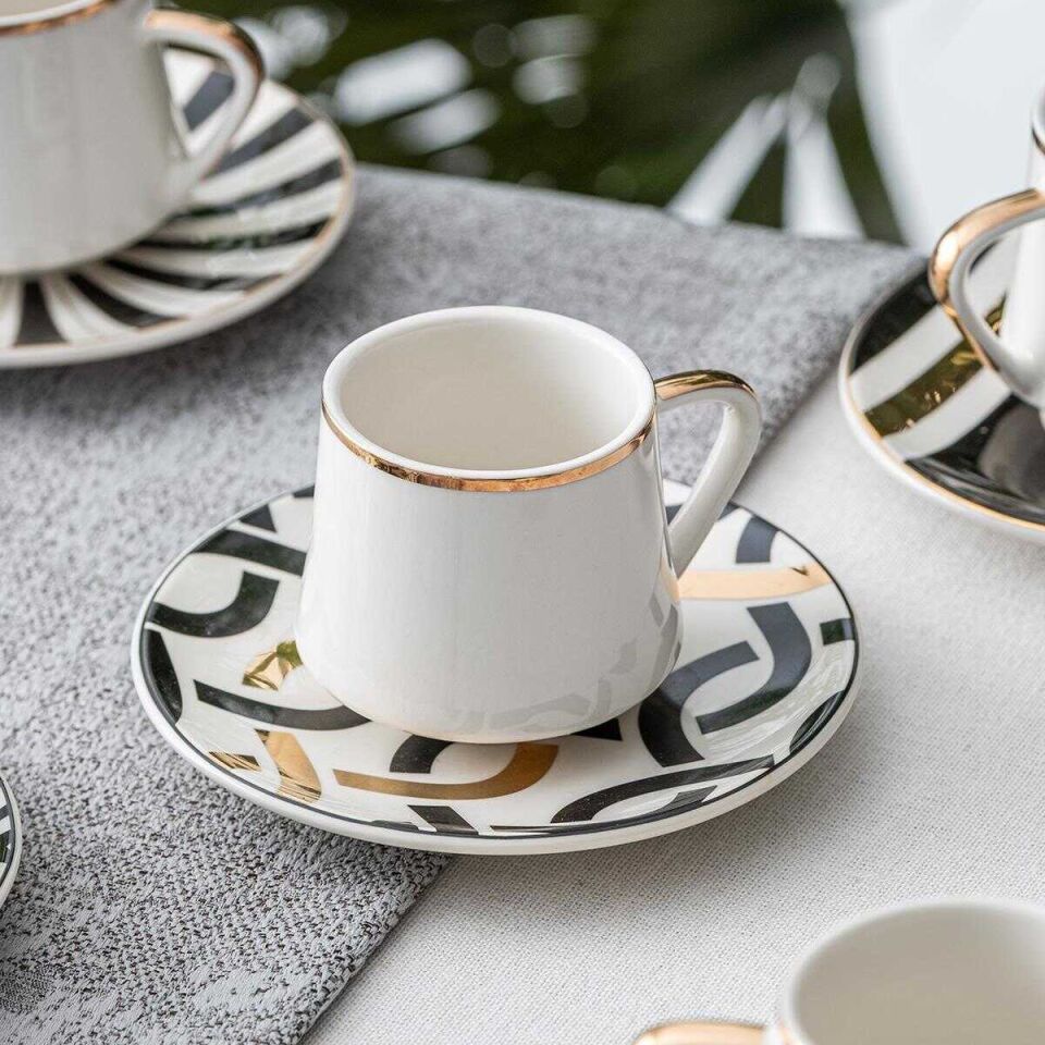 Acar Petra 6 Kişilik Kahve Fincanı Takımı - 90 ml