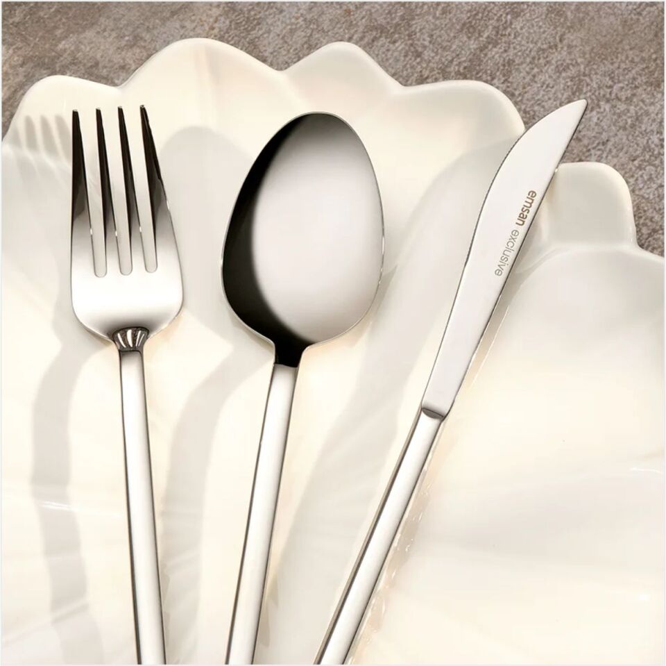 Emsan Lora 84 Parça 12 Kişilik Kutulu Çatal Kaşık bıçak Takımı