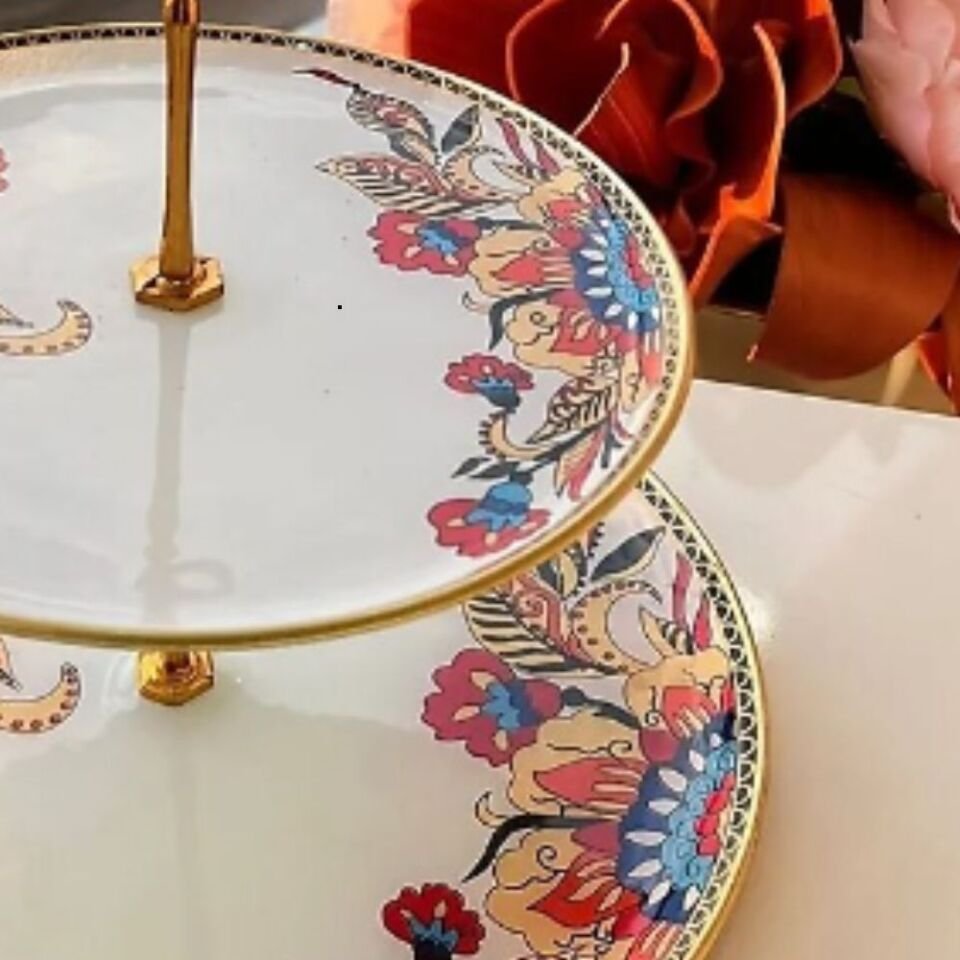 Alyum Home Kurabiyelik 2 Katlı Beyaz Çiçek