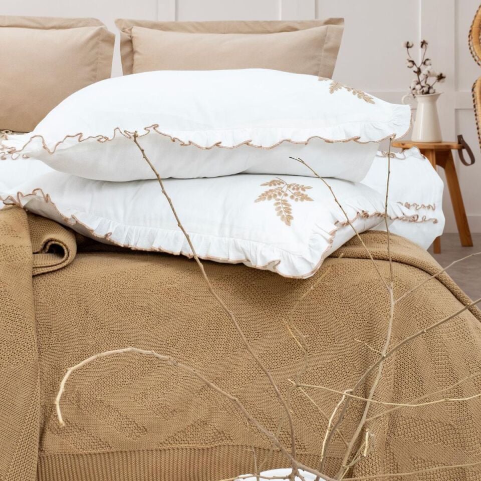 Schafer Home Nicole Çift Kişilik Nevresim Takımı 7-Ekru