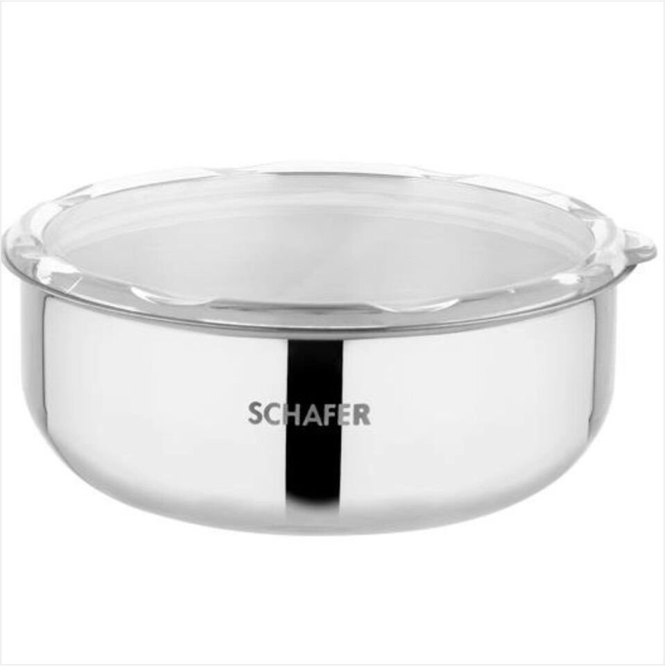 Schafer Practi Çelik Saklama Kabı 3 Lü (16-18-20 Cm) -6 Parça-Inox