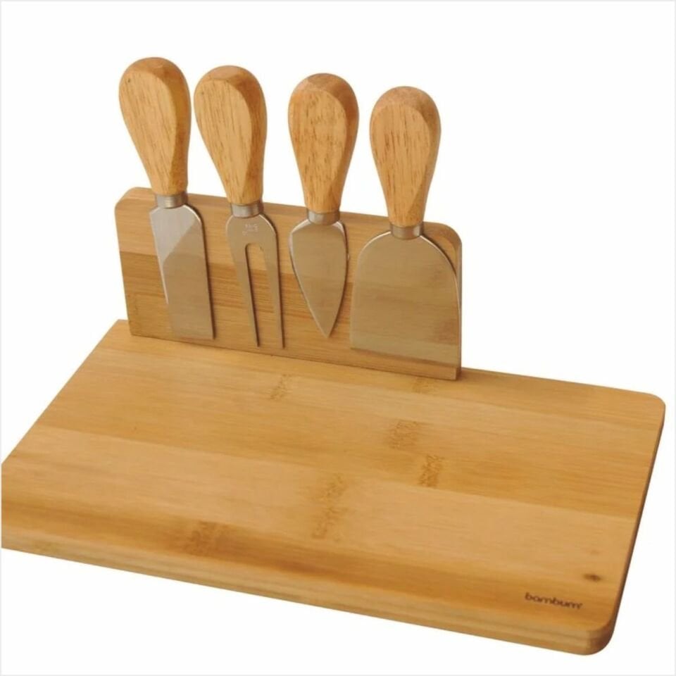 BAMBUM  CASTELL - 5 PARÇA PEYNİR SERVİS SETİ