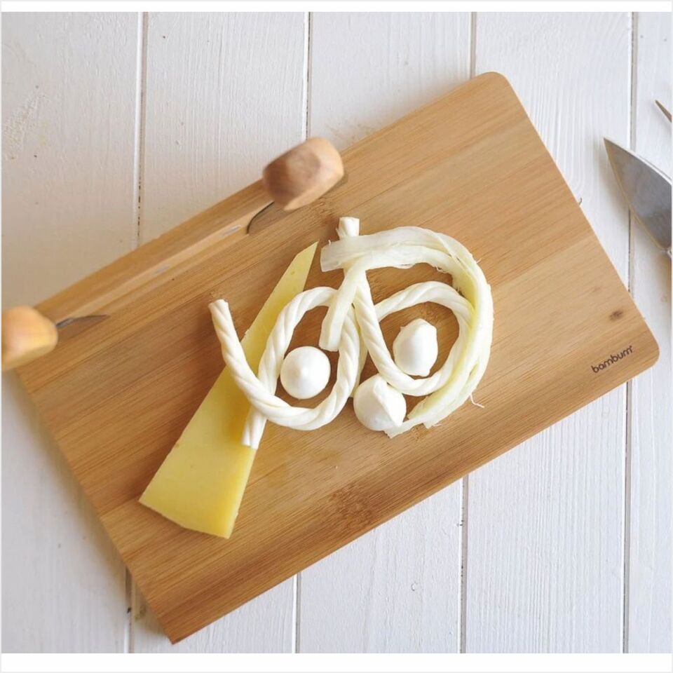 BAMBUM  CASTELL - 5 PARÇA PEYNİR SERVİS SETİ