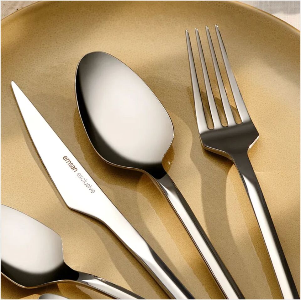 Emsan Arven 84 Parça 12 Kişilik Kutulu Çatal Kaşık Bıçak Takımı