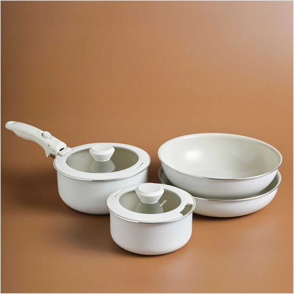 Karaca Swıss Crystal Almond Cream Easy Clıp 7 Parça Tencere Seti Ind