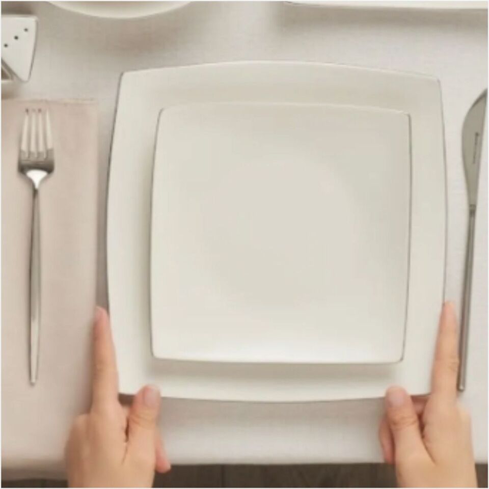 Karaca Lucıa Cream 60 Parça Yemek Takımı Platin