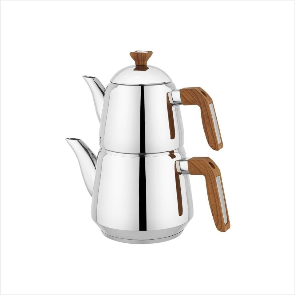 SCHAFER TEEHAUS ÇELİK ÇAYDANLIK TAKIMI 4 PARÇA-KAHVERENGİ