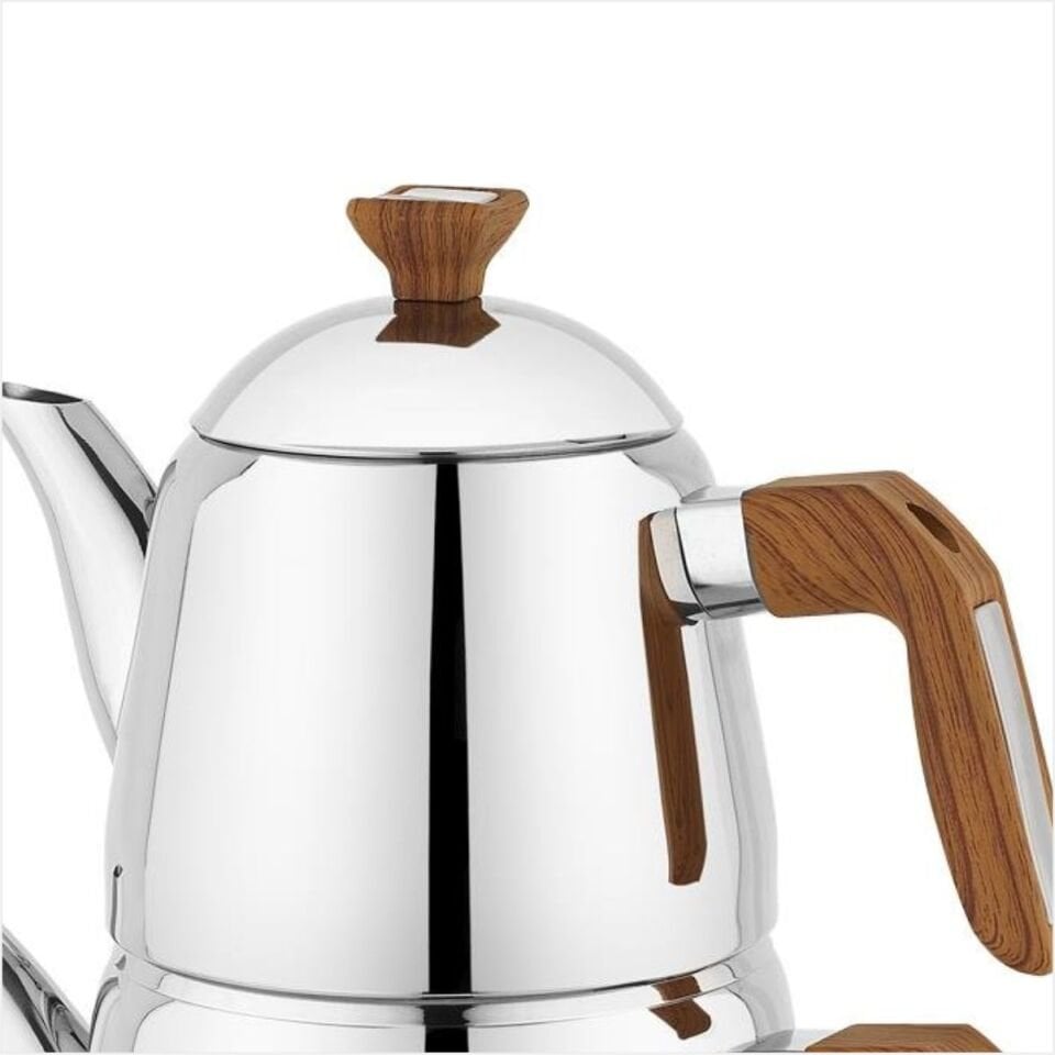 SCHAFER TEEHAUS ÇELİK ÇAYDANLIK TAKIMI 4 PARÇA-KAHVERENGİ