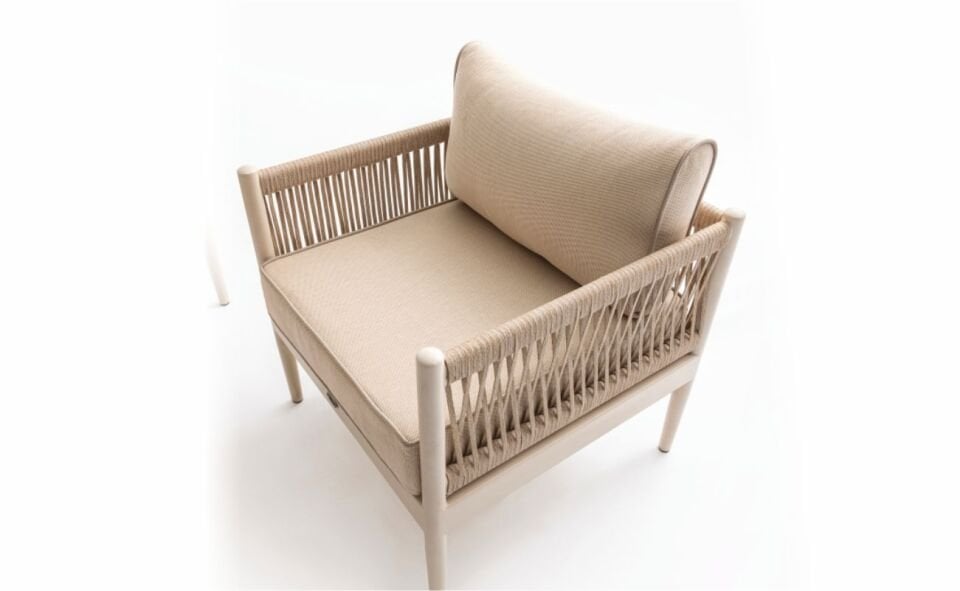 Terazzi Lyon.3+1+1 Krem Dz.110S.Sehpa Ayağı+Puf.Capy Mn.Olf