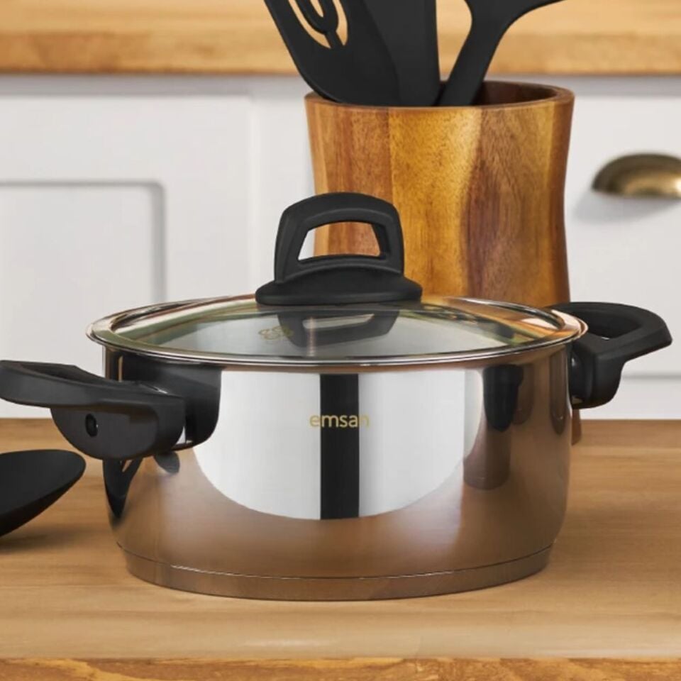 Emsan Wedding 16 Parça Çelik Tencere Çaydanlık Servis Seti