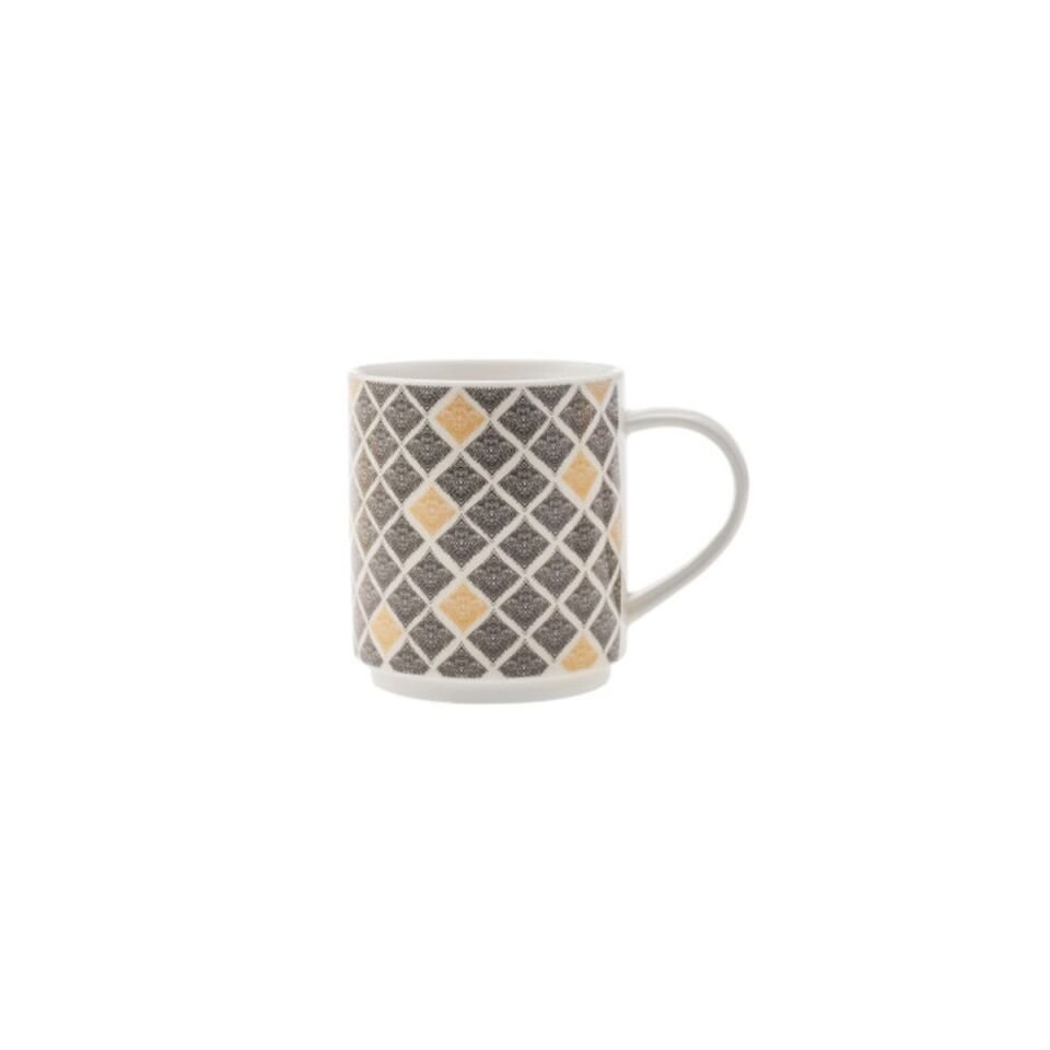 Karaca Nero 5 Parça Standlı Porselen Kupa/Mug Seti 320 Ml