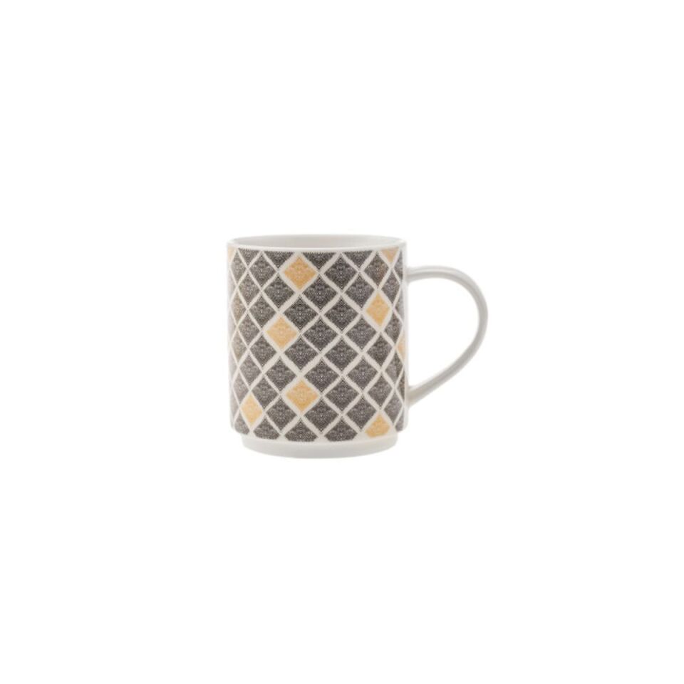 Karaca Nero 5 Parça Standlı Porselen Kupa/Mug Seti 320 Ml
