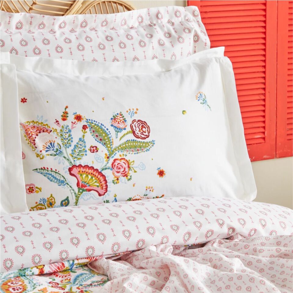 Kh Sarthe Multıcolor %100 Pamuk Cıft Ks Nevresım Pıke Takımım