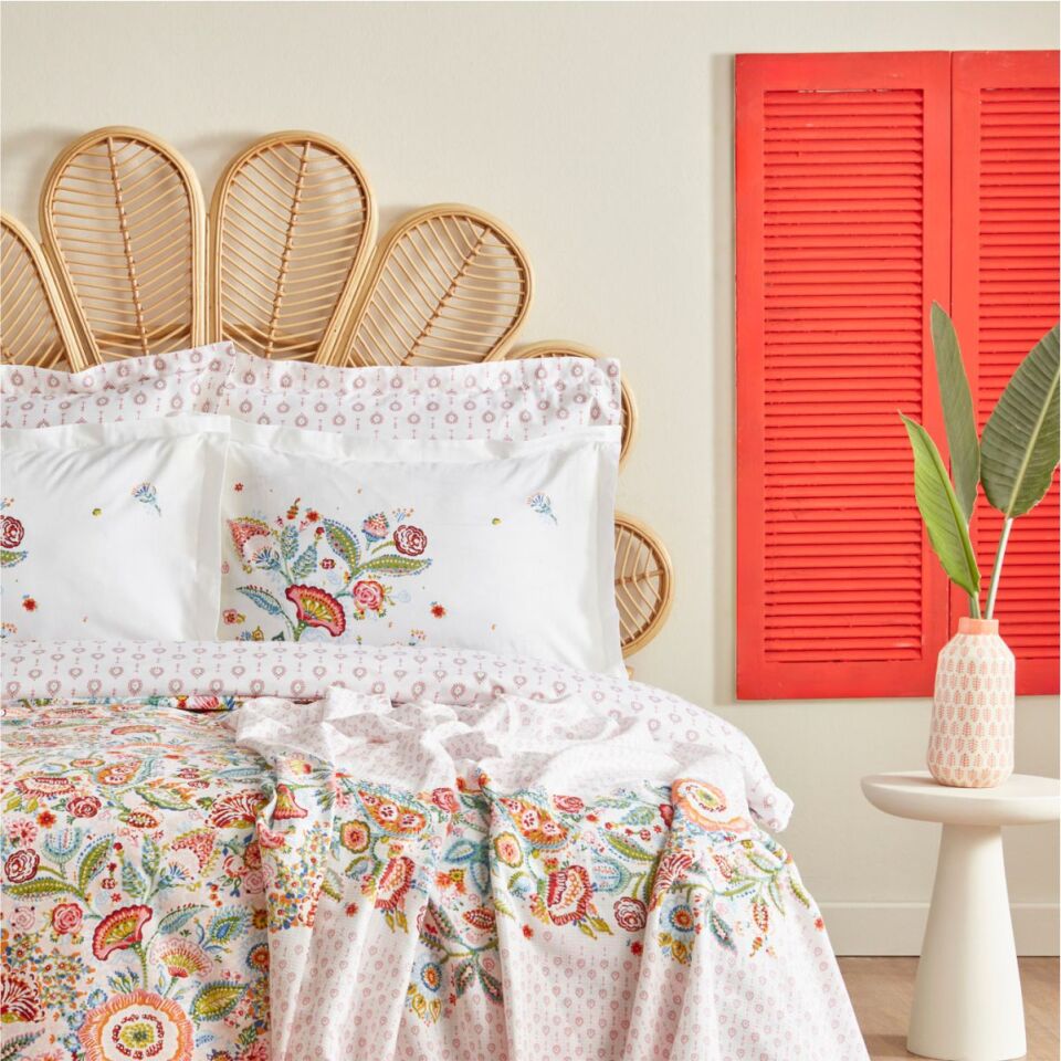 Kh Sarthe Multıcolor %100 Pamuk Cıft Ks Nevresım Pıke Takımım