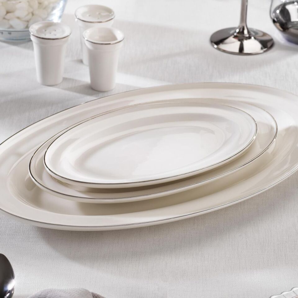 Schafer Queen Bonny Bone Yemek Takımı 60 Parça-Platin