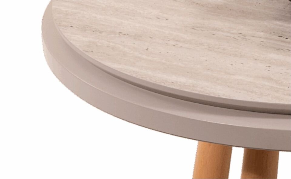 Furax Odessa Zigon-Orta Sehpa Traverten/Gri/Meşe