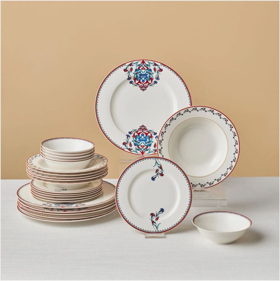 KARACA NAKKAŞ 24 PARÇA 6 KİŞİLİK YEMEK TAKIMI