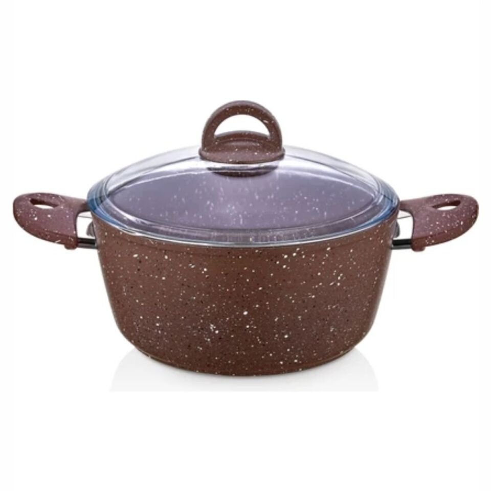Safınox 32 Cm Granit Derin Tencere-Kahve