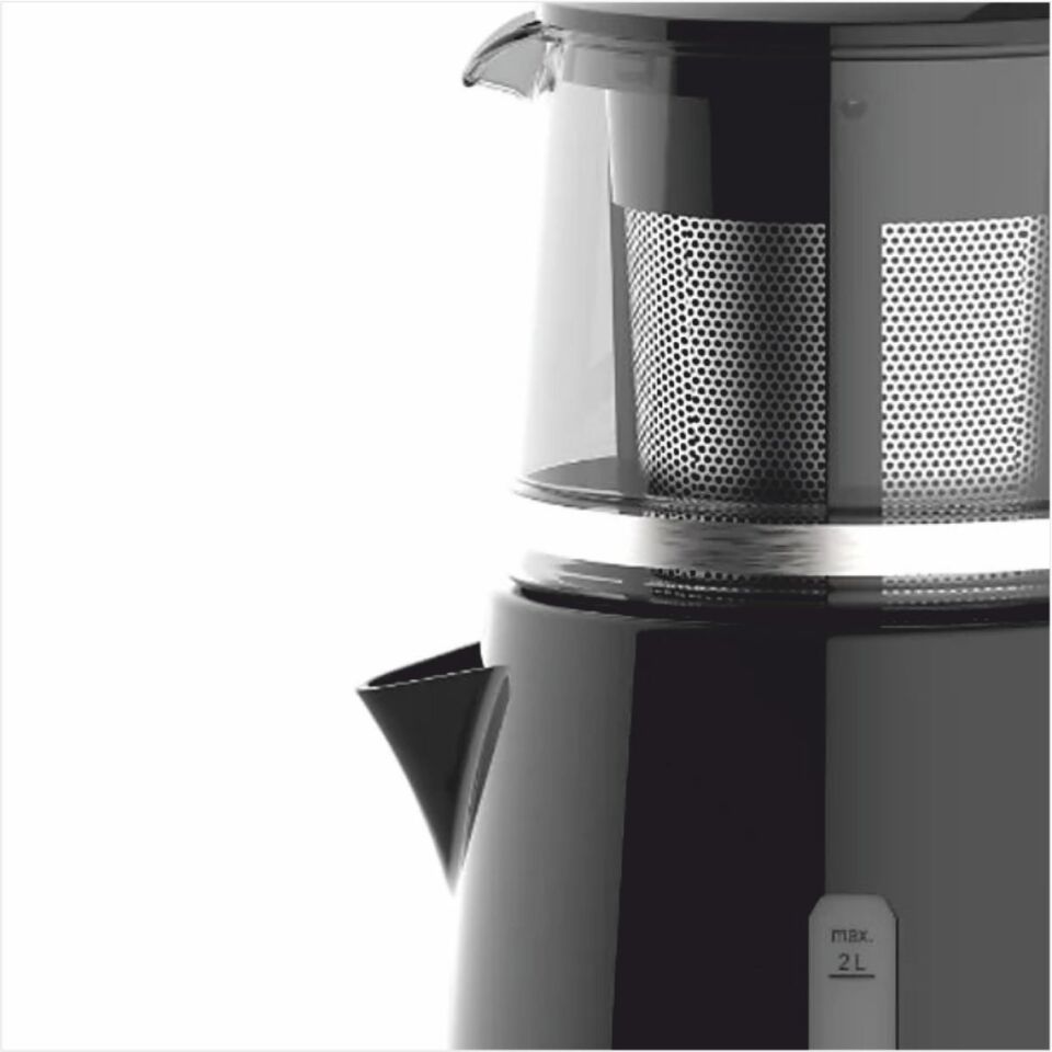 Arzum AR3151 Jollie 1650 W Cam Demlikli Çay Makinesi-Siyah
