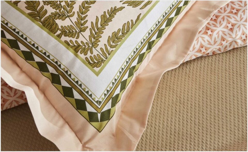 Karaca Home Afzelia Çift Kişilik Percale Nevresim Pike Hediyeli Takım Pudra