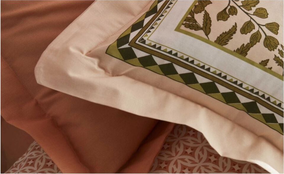 Karaca Home Afzelia Çift Kişilik Percale Nevresim Pike Hediyeli Takım Pudra