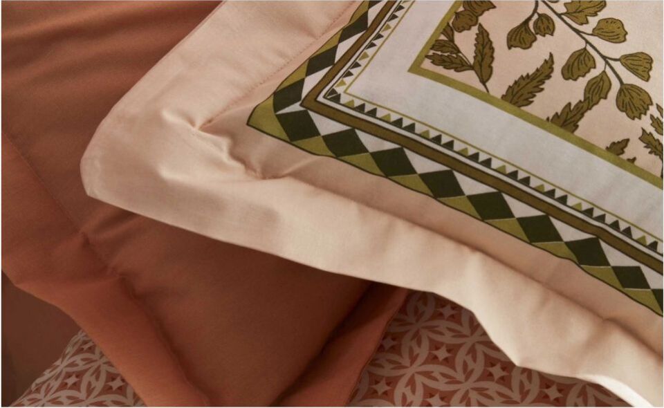 Karaca Home Afzelia Çift Kişilik Percale Nevresim Pike Hediyeli Takım Pudra