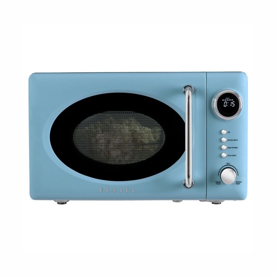 Vestel MD 20 YD Retro Düş Mavisi Mikrodalga Fırın