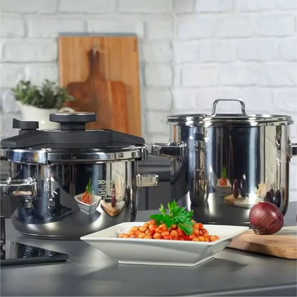 Schafer Compact 4 Parça Düdüklü Tencere Seti 4+6,5 L-Siyah