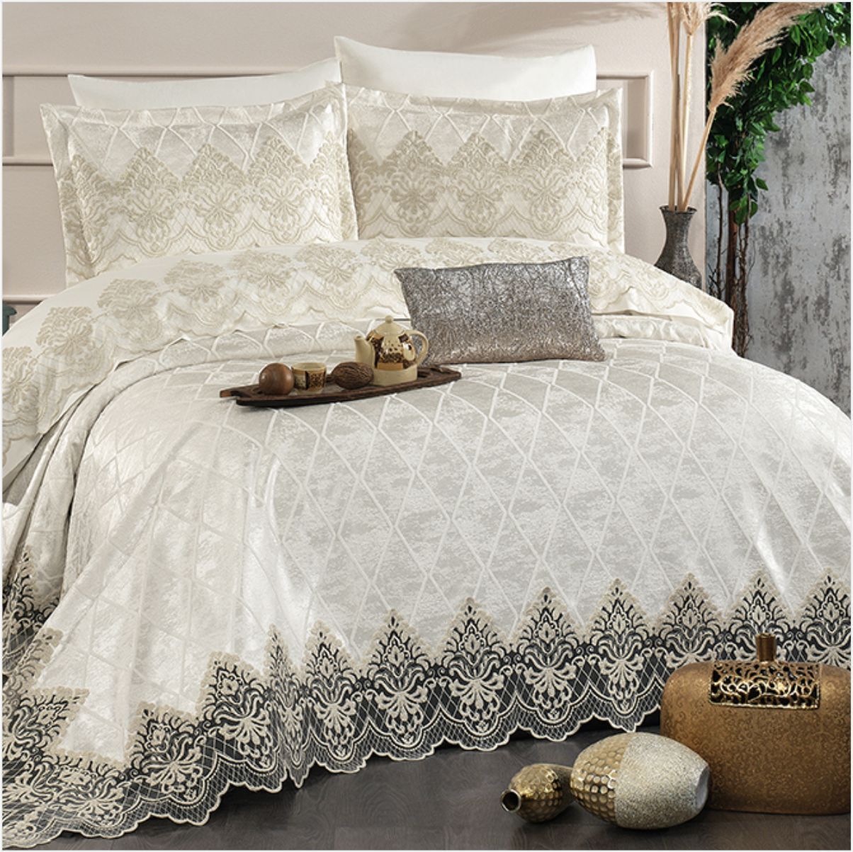 Savaş Güzide Zara Gelin Seti Altın 8 Parça