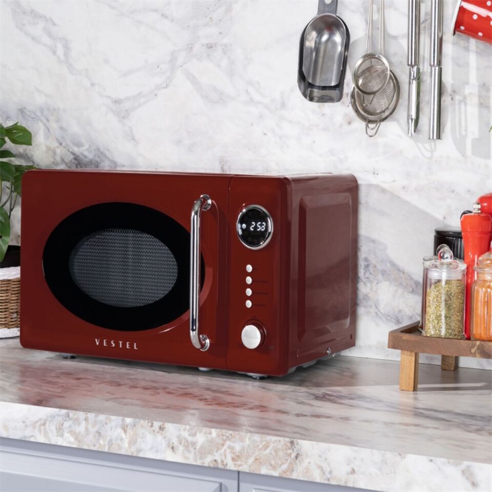 Vestel MD 20 YD Retro Bordo Mikrodalga Fırın
