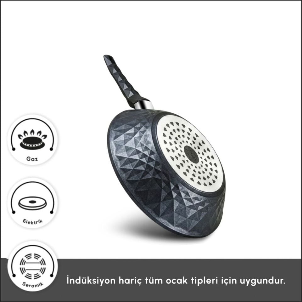 KARACA BİODİAMOND ANTİBAKTERİYEL KULP WOK TAVA 28 CM