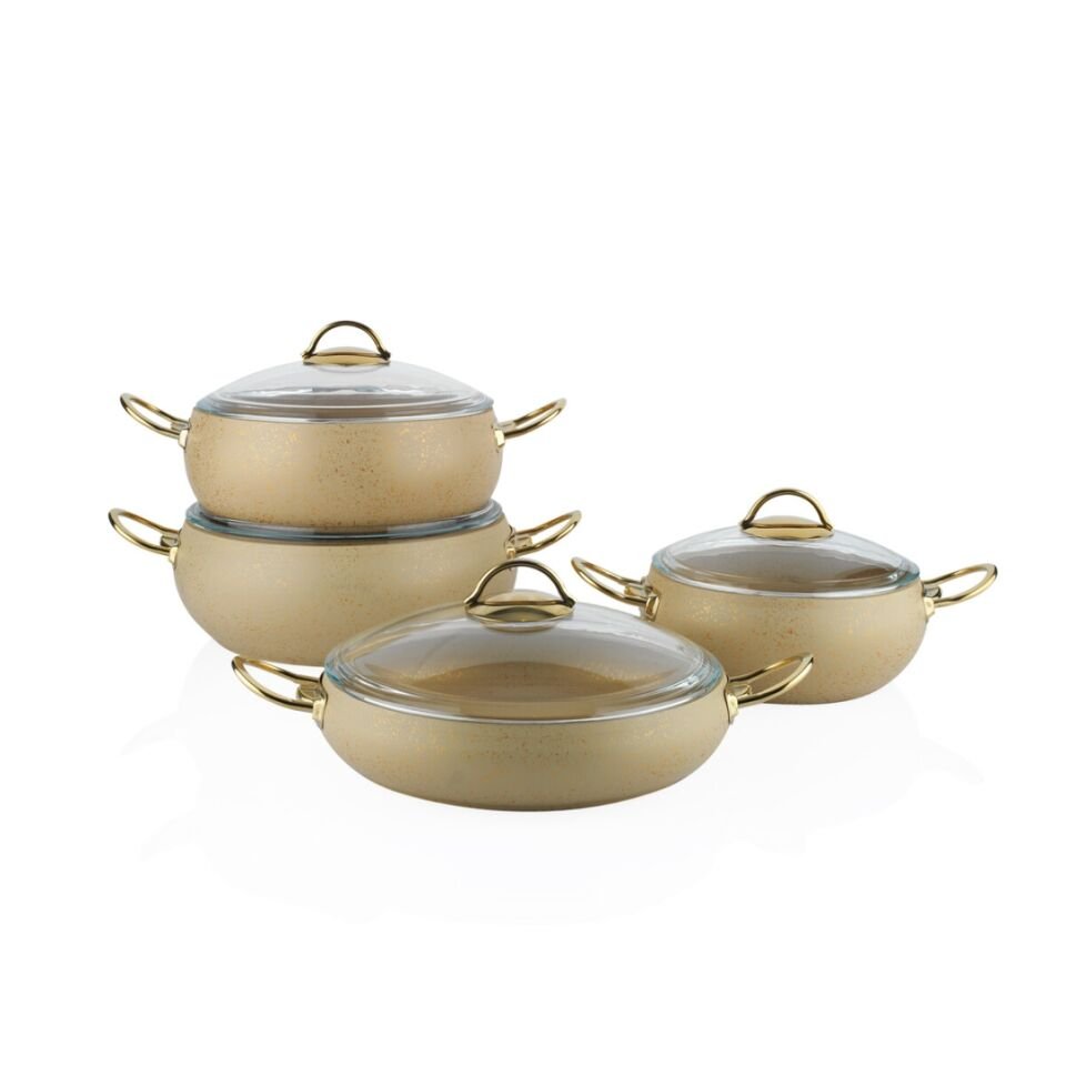 Schafer New Jupiter Y.Y. Tencere Seti 8 Parça Krem