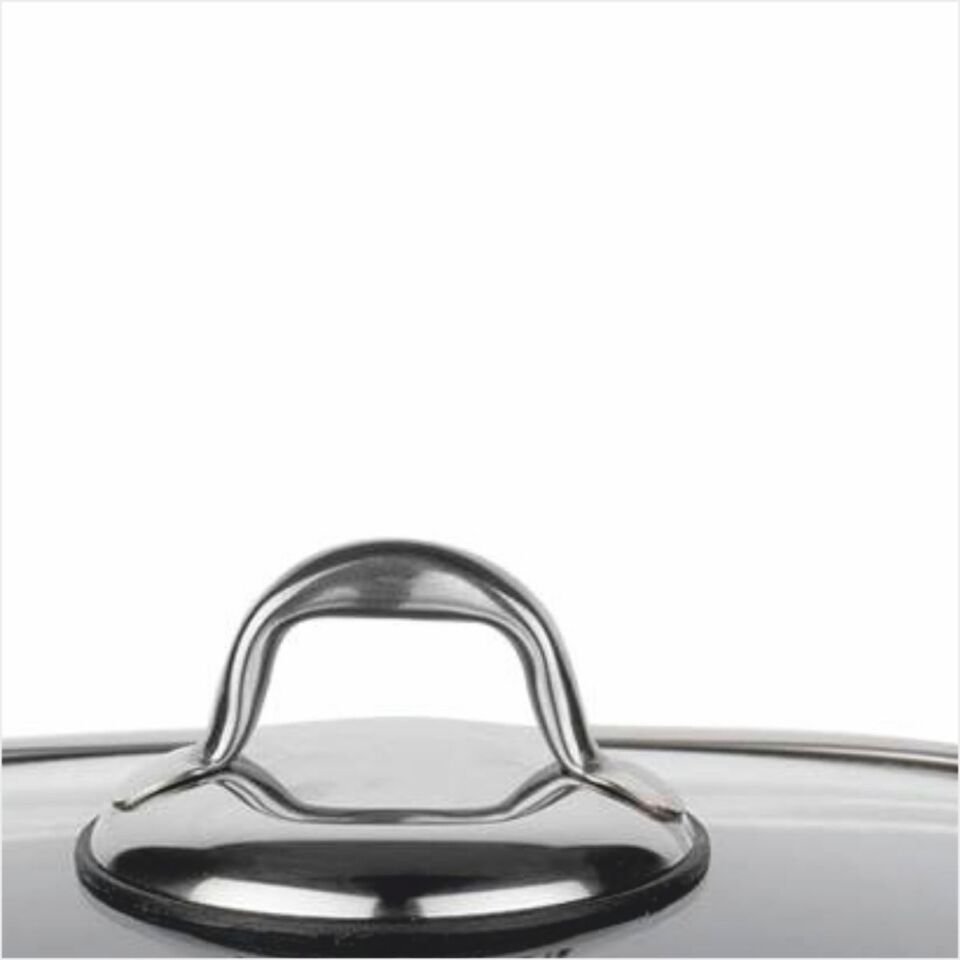 Schafer Gastronomie Master Seramik Basık Tencere 24Cm-Siyah/Gri