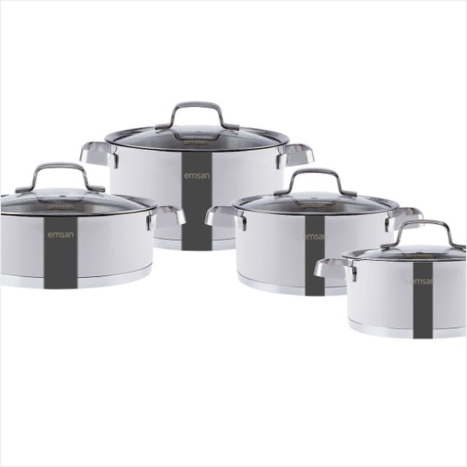 Emsan Capella 8 Prç Çelik Tencere Seti