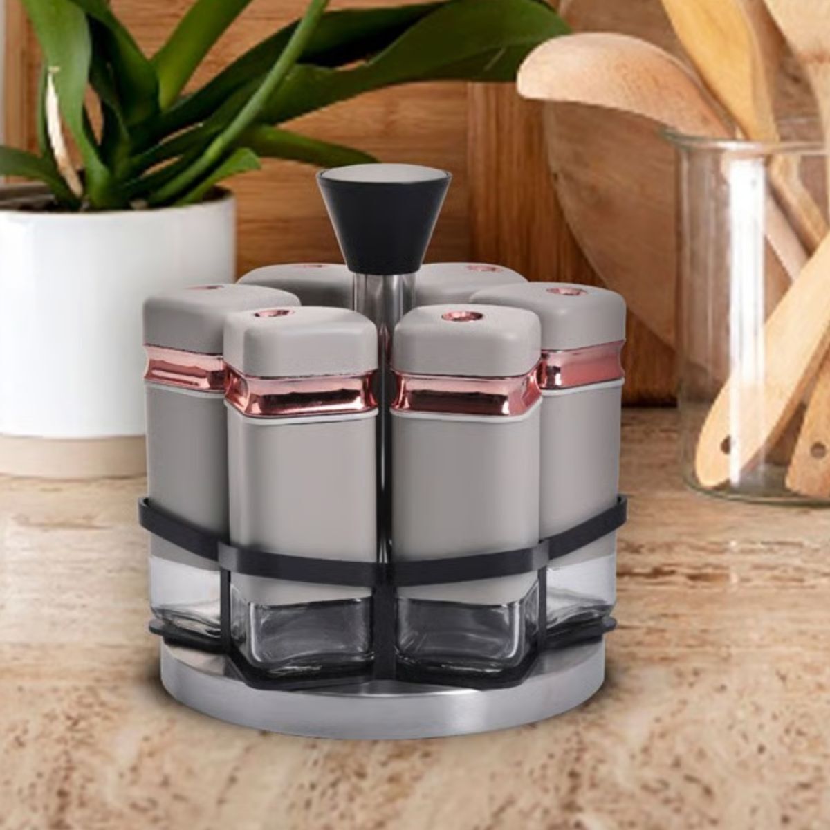 Şener P/Cam-401032 Paçi-Fiona 6Lı Dnr Std Gri Bakır Baharatlık