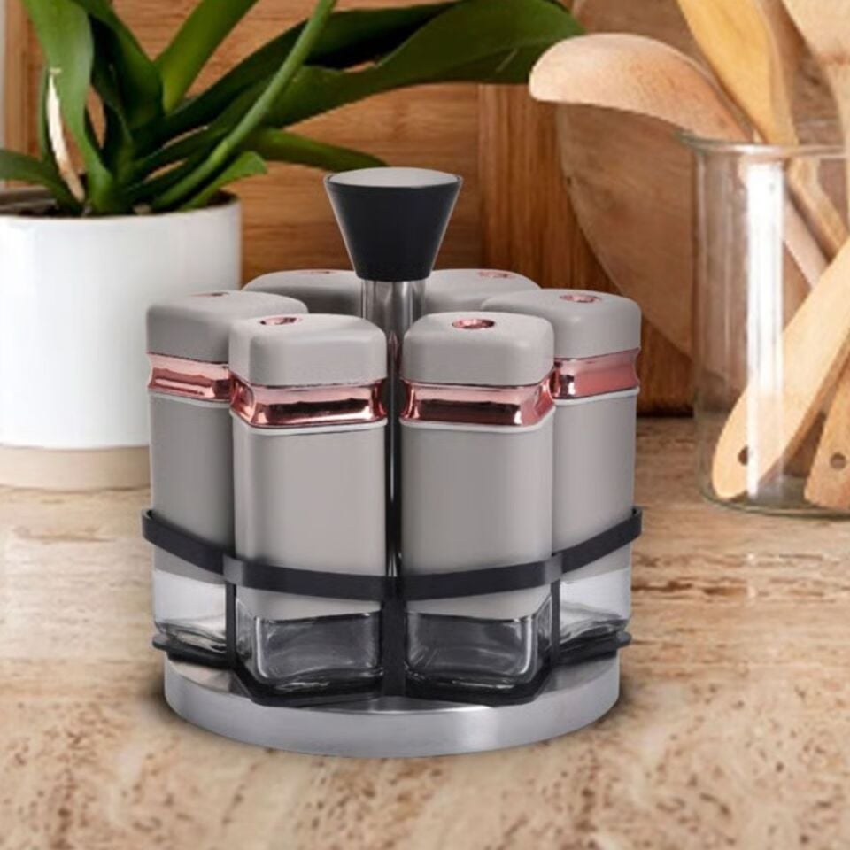 Şener P/Cam-401032 Paçi-Fiona 6Lı Dnr Std Gri Bakır Baharatlık