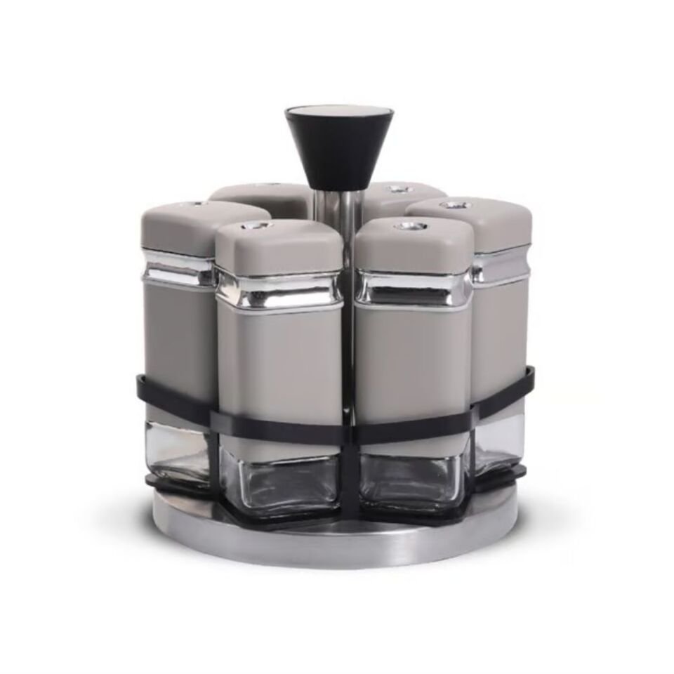 Şener P/Cam-401100 Paçi-Fiona 6Lı Dnr Std Gri Gümüş Baharatlık