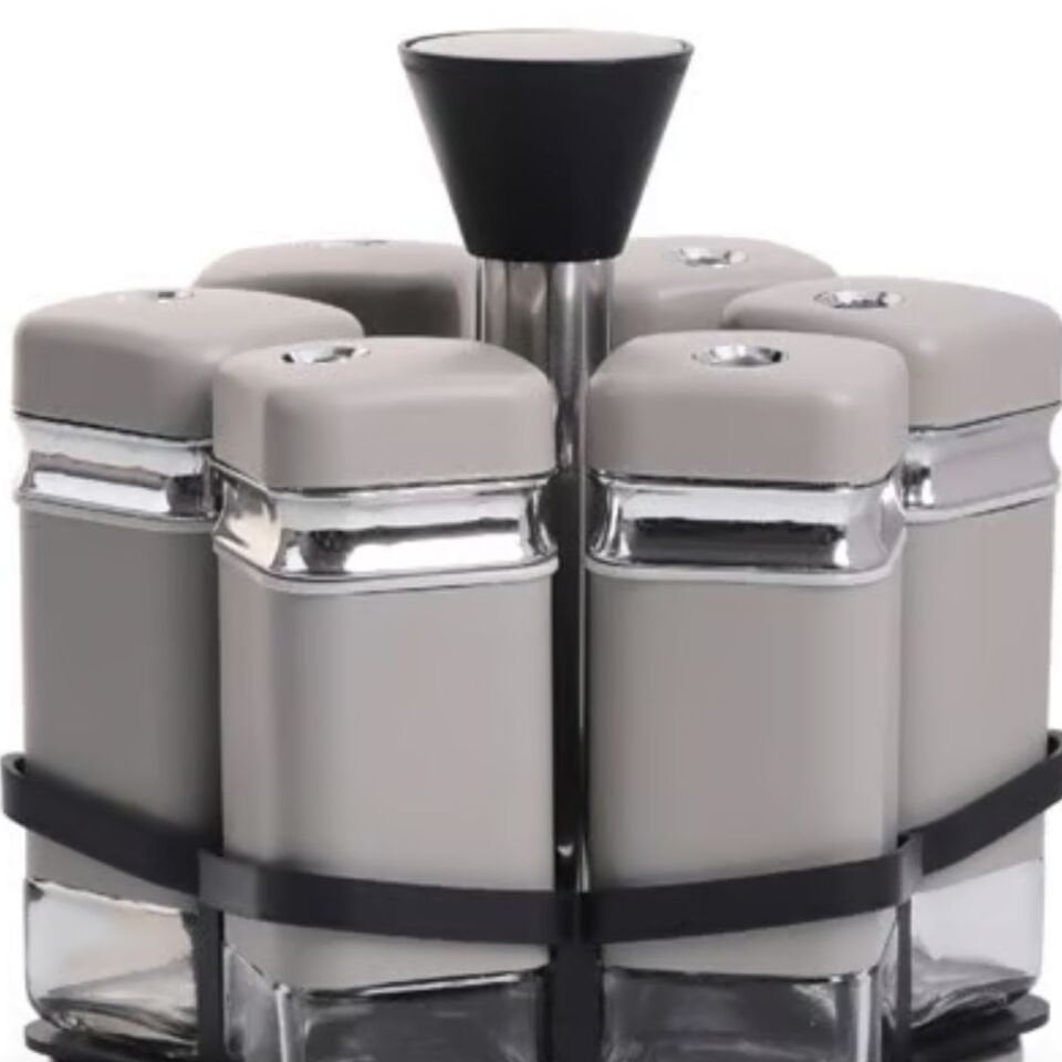 Şener P/Cam-401100 Paçi-Fiona 6Lı Dnr Std Gri Gümüş Baharatlık