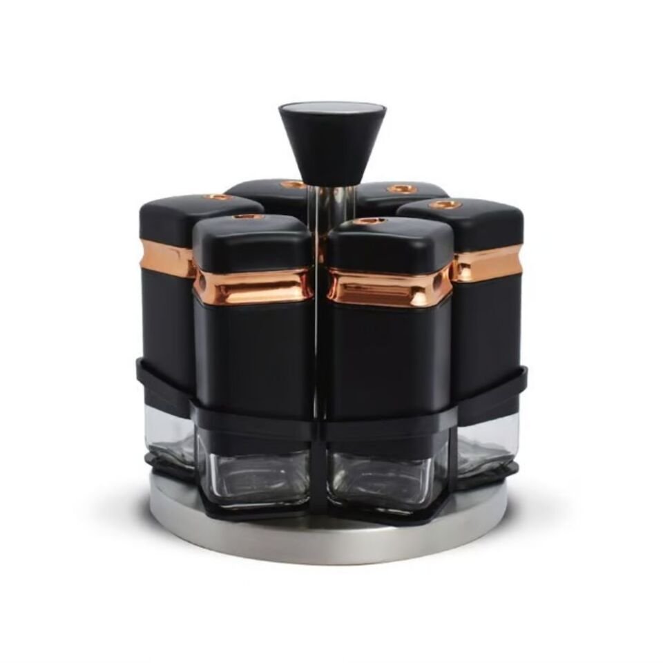 Şener P/Cam-401031 Paçi-Fiona 6Lı Dnr Std Siyah Bakır Baharatlık