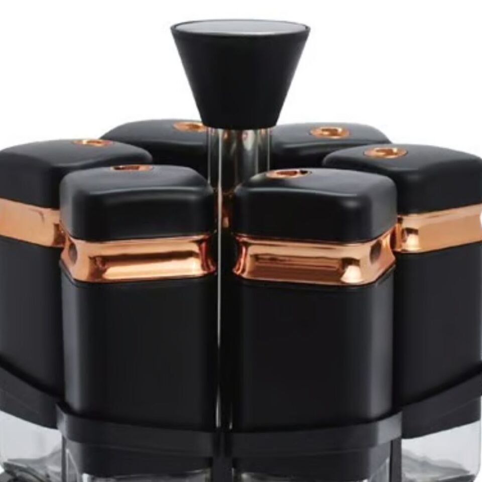 Şener P/Cam-401031 Paçi-Fiona 6Lı Dnr Std Siyah Bakır Baharatlık