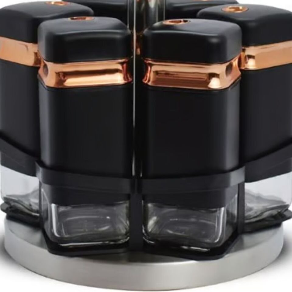 Şener P/Cam-401031 Paçi-Fiona 6Lı Dnr Std Siyah Bakır Baharatlık