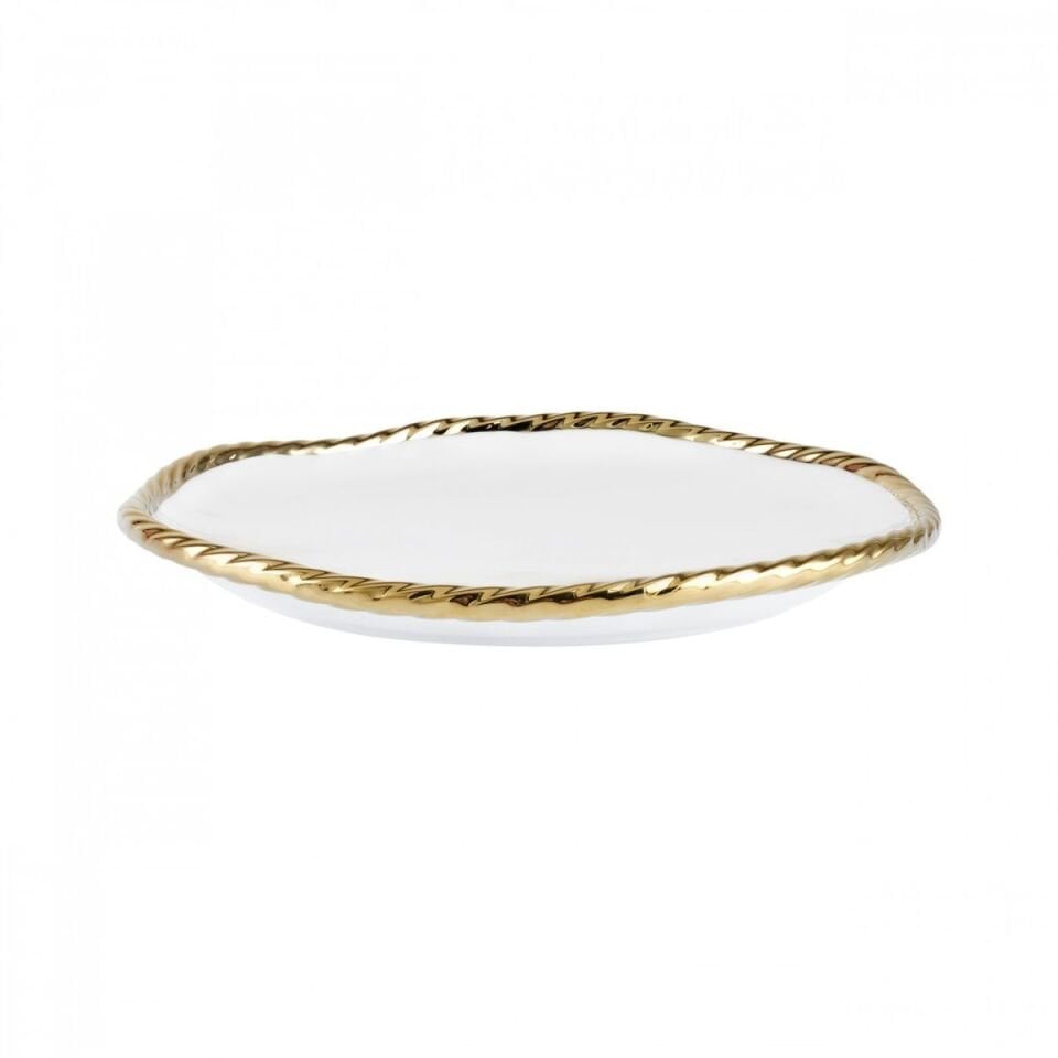Karaca Goldest Servis Tabağı 25 Cm, Gold