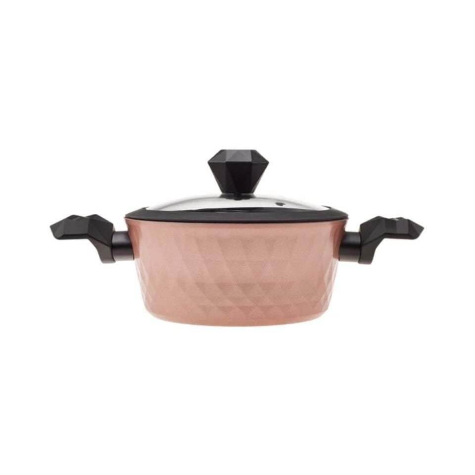 Karaca Biodiamond Antibakteriyel Kulp Rose Gold 7 Parça İndüksiyon Tabanlı Tencere Seti