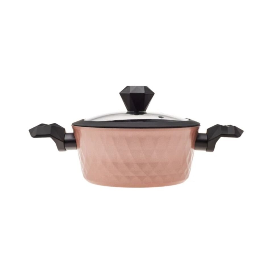Karaca Biodiamond Antibakteriyel Kulp Rose Gold 7 Parça İndüksiyon Tabanlı Tencere Seti