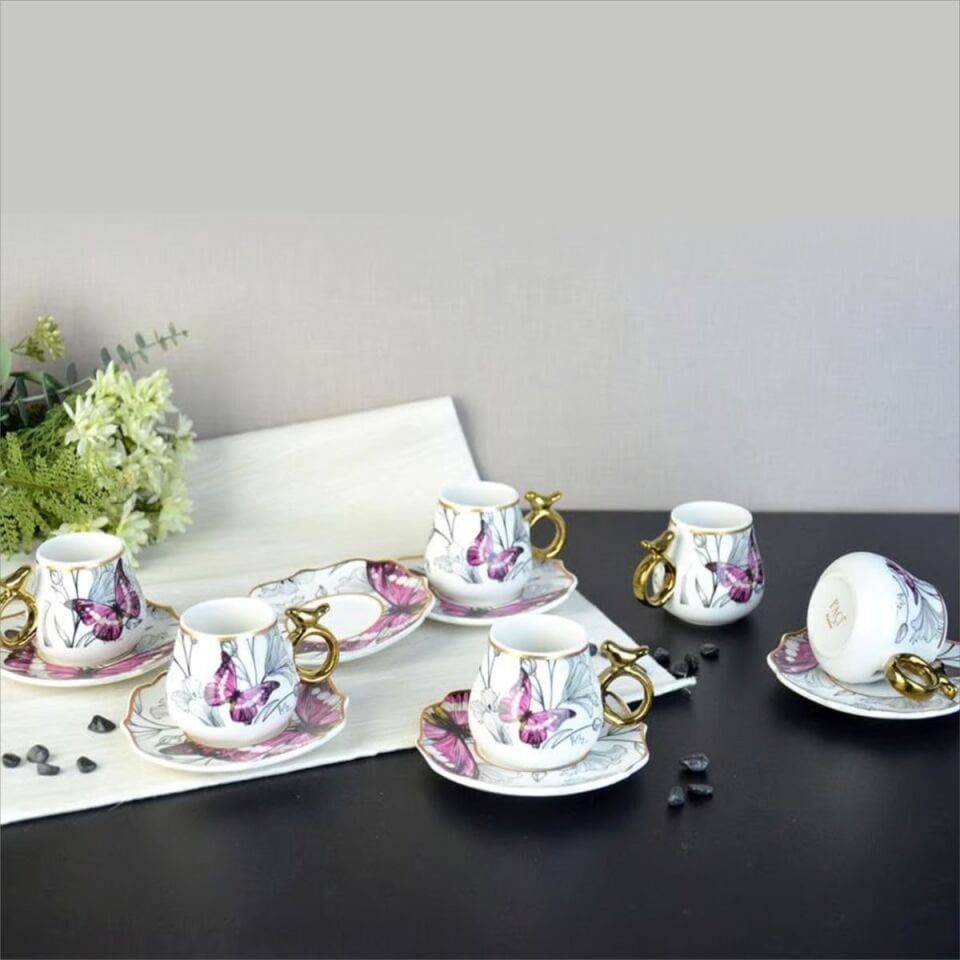 Şener Por-101744Paçi-Uccello Por.6Lı Kahve Fincanı