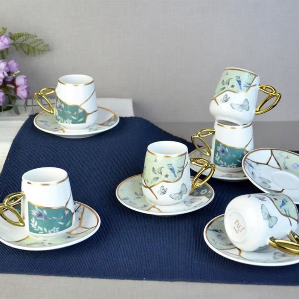 Şener Por-101735Paçi-Ethnıc Por.6Lı Kahve Fincanı