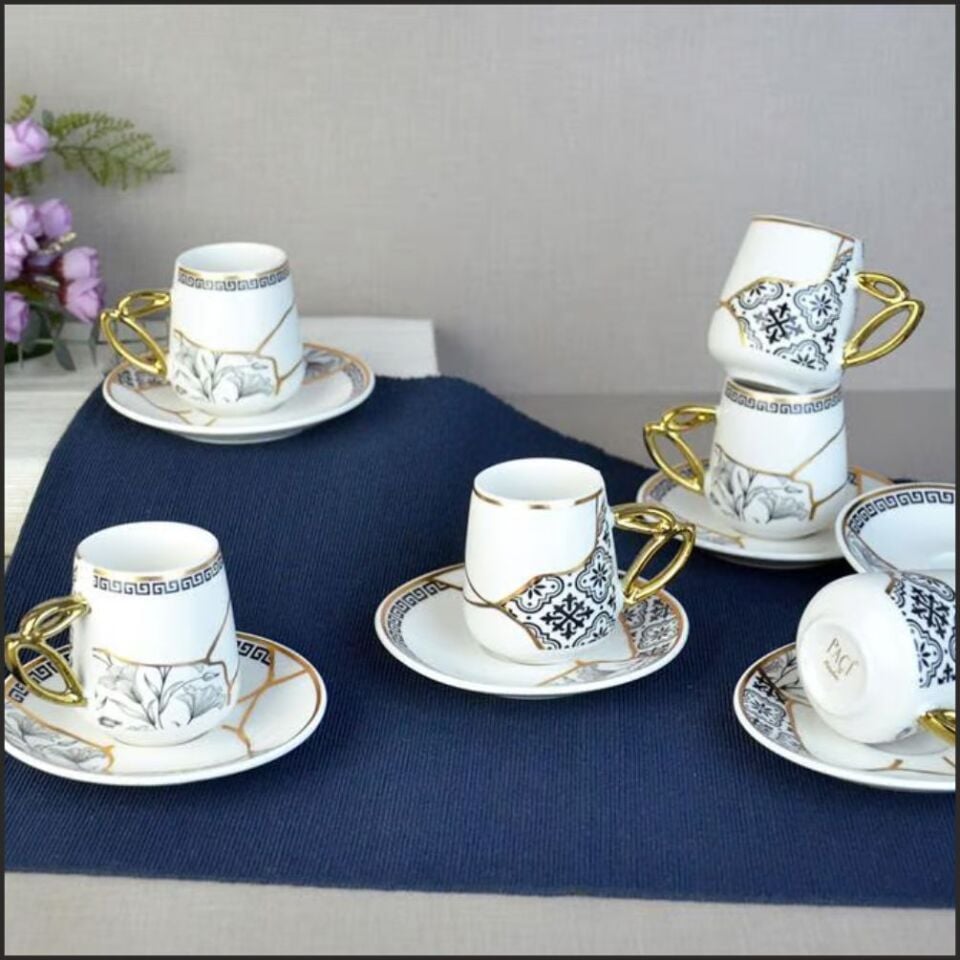 Şener Por-101735Paçi-Ethnıc Por.6Lı Kahve Fincanı